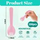 thumbnail image 2 of Tenedor Simpldell 11 cm Rosa 200 unidades desechables, 2 of 6