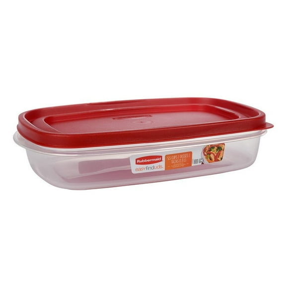 Hermético Easy Finds Lids Rectangular 1.3L Polipropileno 1 Pieza Transparente - Rojo
