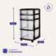 thumbnail image 4 of Carro organizador HOMZ de 4 niveles con cajones transparentes y ruedas, 4 of 9
