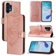 thumbnail image 1 of Funda cartera mariposa para Samsung Galaxy A04s con soporte y ranuras para tarjetas Oro rosa, 1 of 5