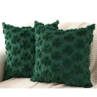 Xusx111 - Almohada 18X18 Pulgadas, Conjunto De 2 Piezas, Almohada De Jacquard De Peluche Suave De Trébol, Sofá Dormitorio, Decoración De Casa De Vacaciones