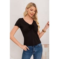 Likeshop - Polera Mujer Manga Corta Acanalada Tiritas 3394