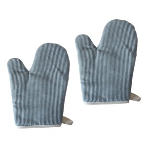 Magideal - Guantes De Algodón Para Horno, 2 Uds., 26Cm X 19Cm, Aislados Térmicamente, Fáciles De Usar, Resistentes Al Calor, Guantes Para Horno, Soporte Para , Azul