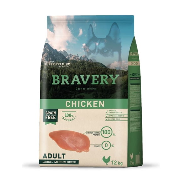 Alimento Super Premium Para Perros Adultos Razas Medianas y Grandes Sabor Pollo 12 kg