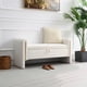 thumbnail image 1 of Modern Teddy Bed End Bench with Arms and Storage,Upholstered Large Foot Rest Stool, Comfy Window Vanity Bench for Living Room,Bedroom,Dorm,Coffee Table,Teddy Cream, 1 of 3