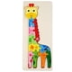 thumbnail image 3 of Rompecabezas De Números De Madera Tablero De Clasificación Bloques Juego A Juego Jirafa Montessori, 3 of 5