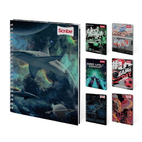 Scribe Cuaderno Mediano Masculino 120 Hojas