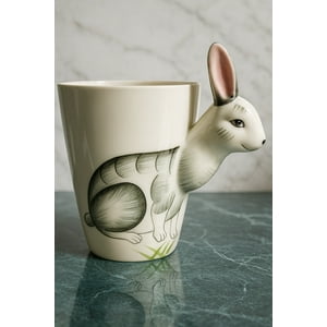 Decostilo - Taza De Porcelana Con Diseño De Conejo En 3D