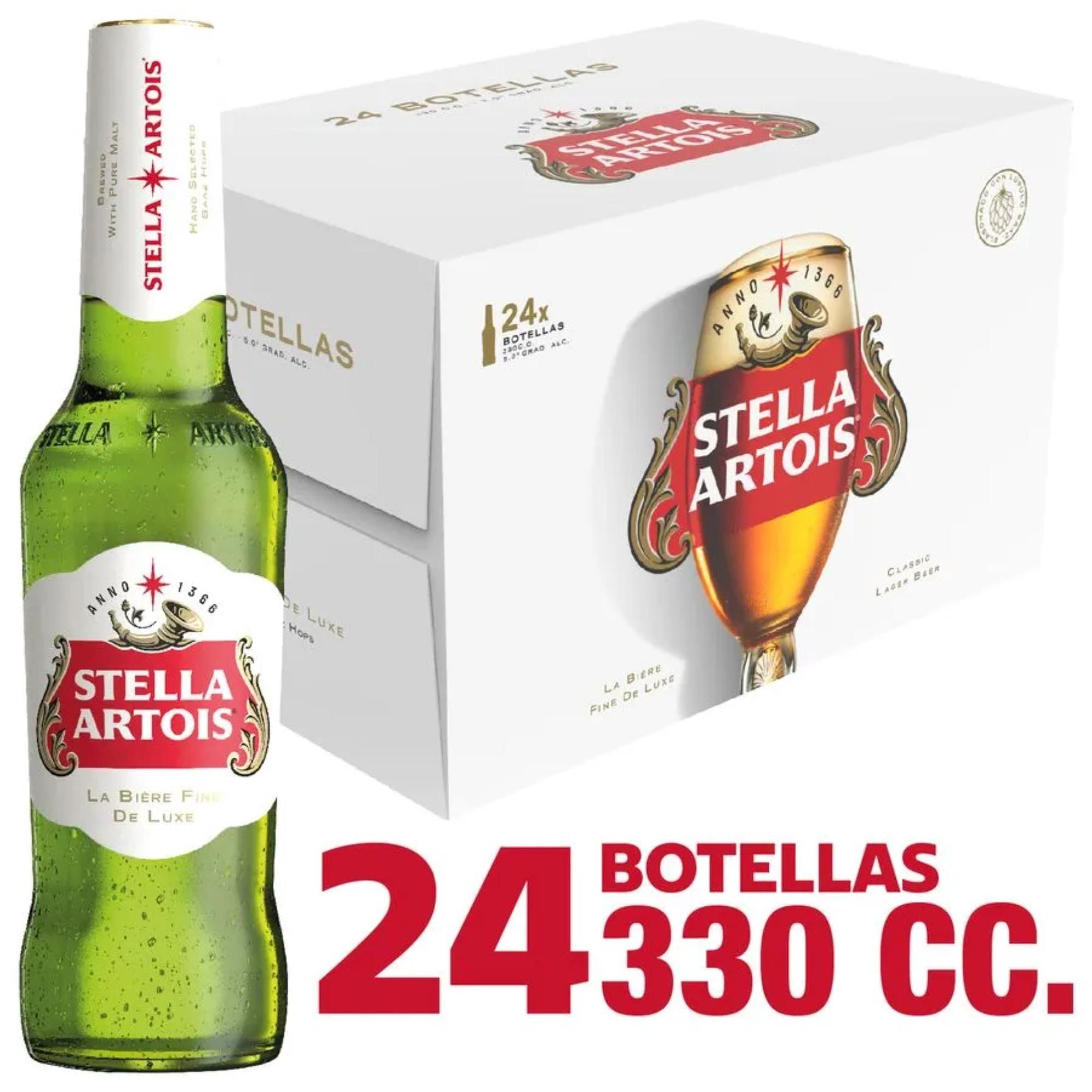 Cerveza Lager 5° Pack 24 Un Botella 330 ml Stella Artois