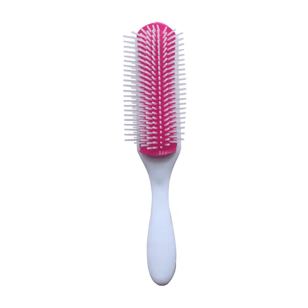 Custom Logo Detangling Massage Hair Brush For Curly Hair Brush Removable Nine Row Comb Plastic Hair Brush
