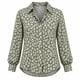 thumbnail image 2 of Camisa Gasa Mujer Animal Print Manga Larga verde Talla Única, 2 of 2