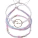 thumbnail image 1 of Pulsera de cuerda de cera trenzada ajustable hecha a mano, pulsera de hilo con nudo elástico, dije de concha, joyería de amistad, 12 pulgadas, metal, 1 of 6