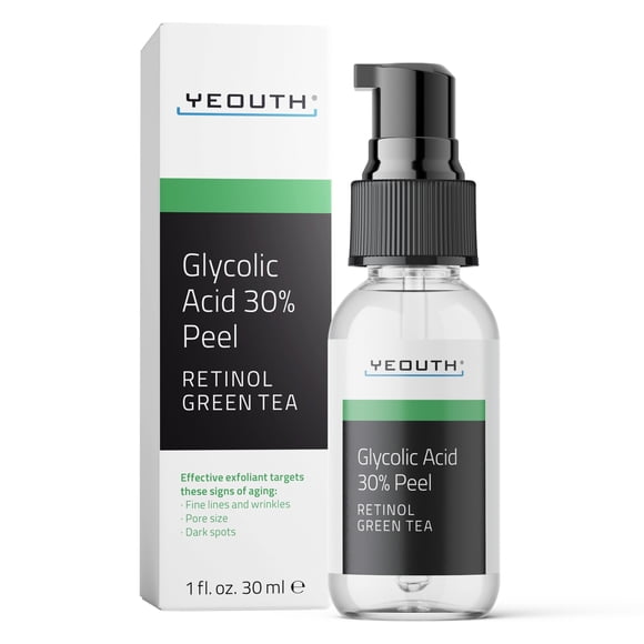 Exfoliante casero con ácido glicólico Peel YEOUTH, 30% AHA, 30 ml con retinol