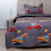 Plumón Estampado Deluxe Sherpa Kids 1.5 Plazas / Tractores – Doral