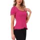 thumbnail image 4 of INSPIRAR CHIC Camisa Victoriana para Mujeres Regreso a Clases Cuello de Corazón Manga Abullonada Halloween Encaje Blusa Gótica XL Rosa Fucsia, 4 of 6