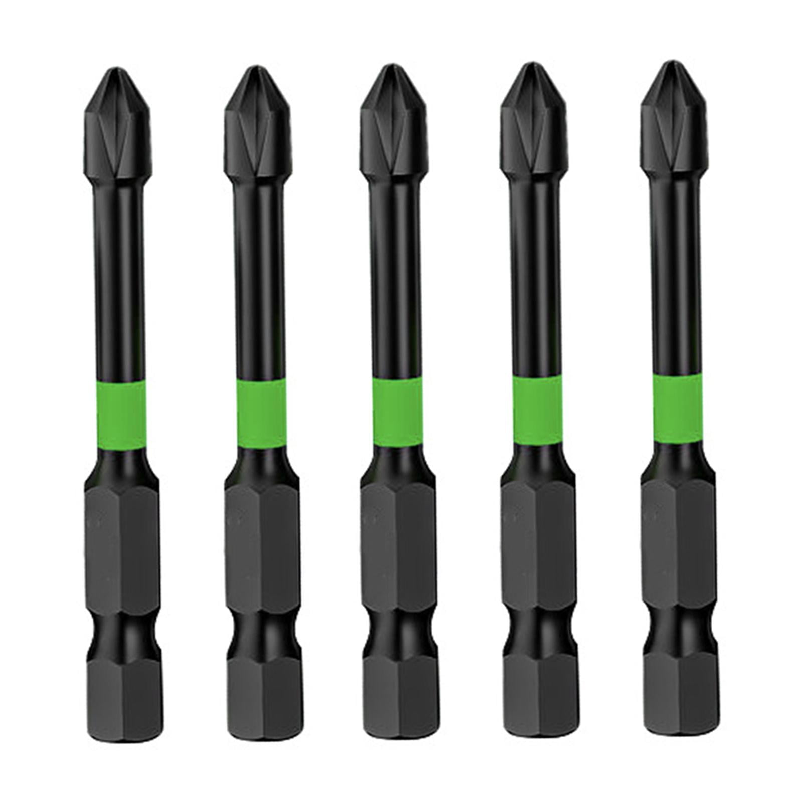 Magideal - Juego De 5 Puntas De Impacto Cruzadas Para Destornillador, Accesorios Para Herramientas Eléctricas 65 Mm