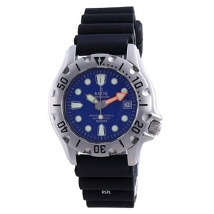 Reloj Ratio Freediver Profesional 500M Zafiro Automático 32Bj202A-Blu Para Hombres