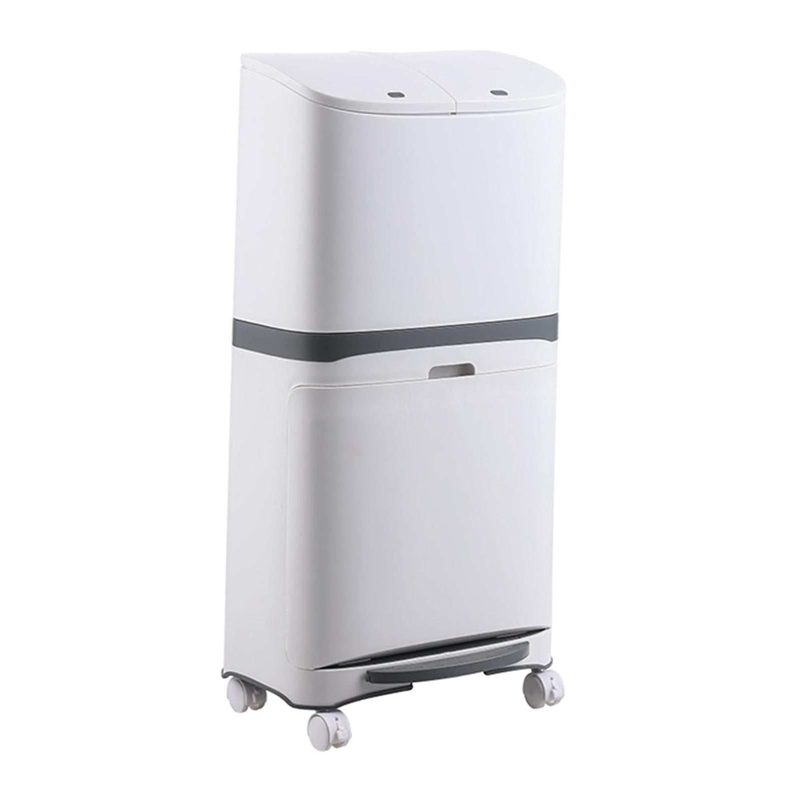 Magideal - Cubo De Basura Para Cocina, Cubo De Basura Para Reciclaje, Capacidad De 48 L, Gran Capacidad, Separación De Artículos Secos Y Húmedos, Cubo De Basura