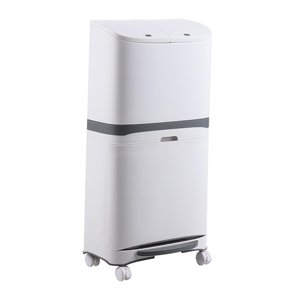 Magideal - Cubo De Basura Para Cocina, Cubo De Basura Para Reciclaje, Capacidad De 48 L, Gran Capacidad, Separación De Artículos Secos Y Húmedos, Cubo De Basura