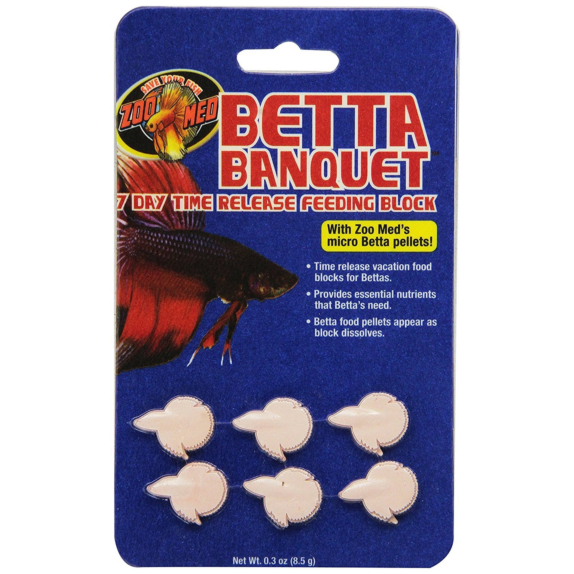 Bloques para banquetes Fish Food Zoo Med Betta para peces Betta