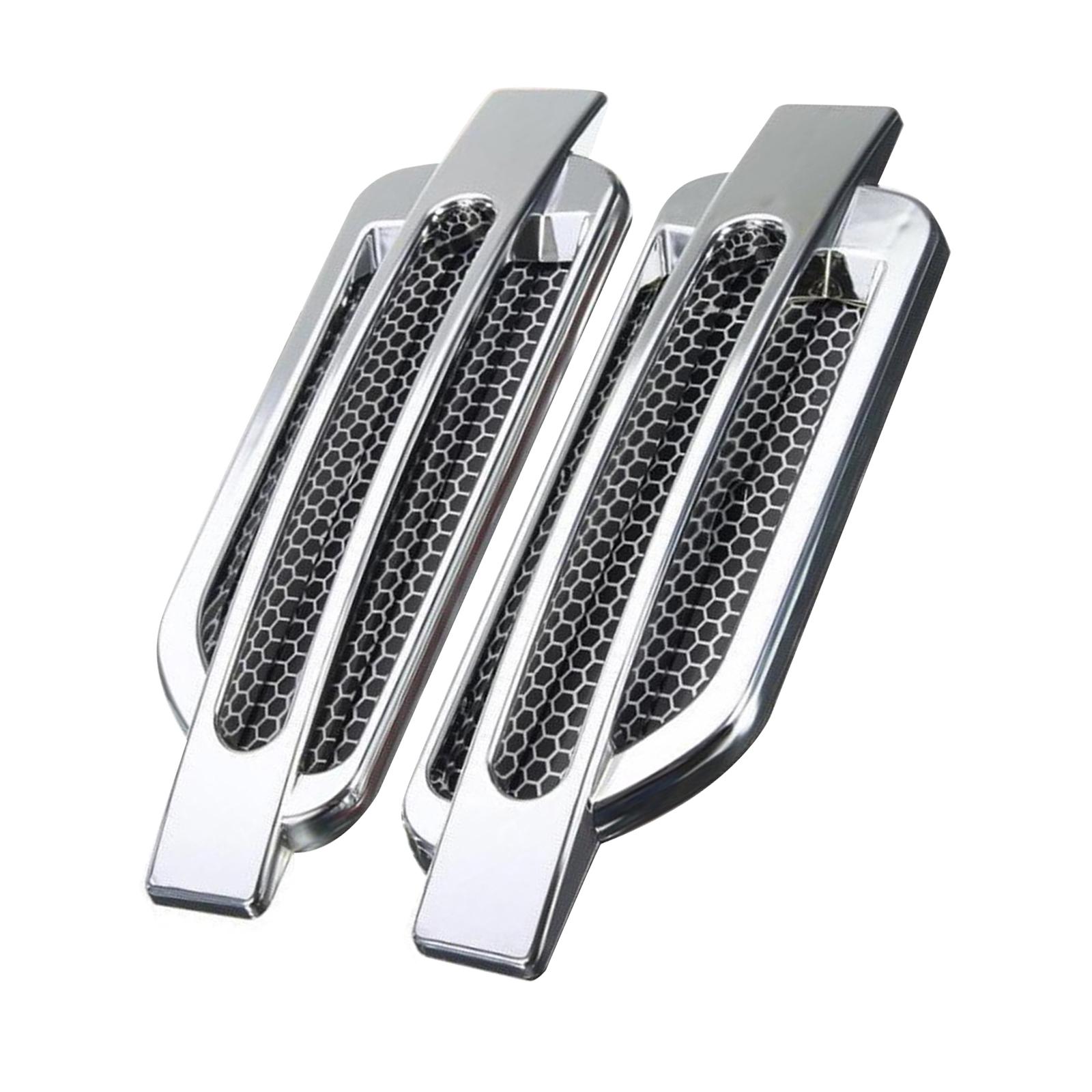 Magideal - Segetación De Ventilación De Aire De Ventilación Para Ventilación De Automóvil 2X Para El Automóvil, Cubierta De Ventilación De Capucha Universal, Plata