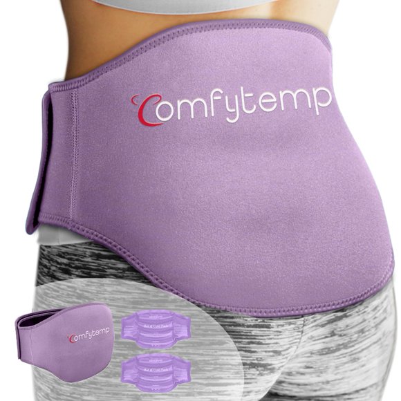 Faja para espalda baja con 2 bolsas de gel Comfytemp para terapia de frío y calor