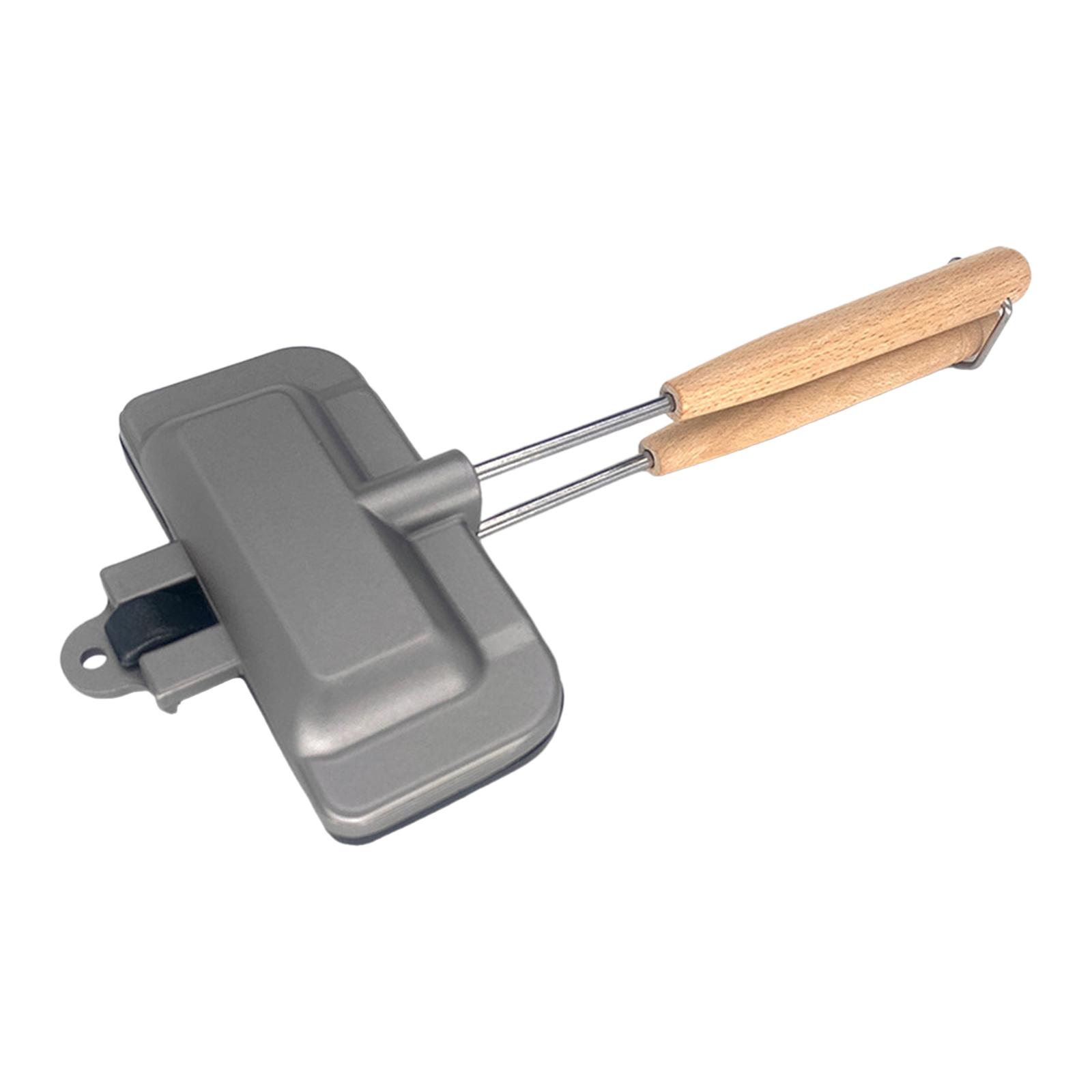 Magideal - Sartén Antiadherente Para Sándwich, Sartén Para Hornear, Olla Para , Máquina Para Hacer Con Placa De Mango, Sartén De Aluminio Par