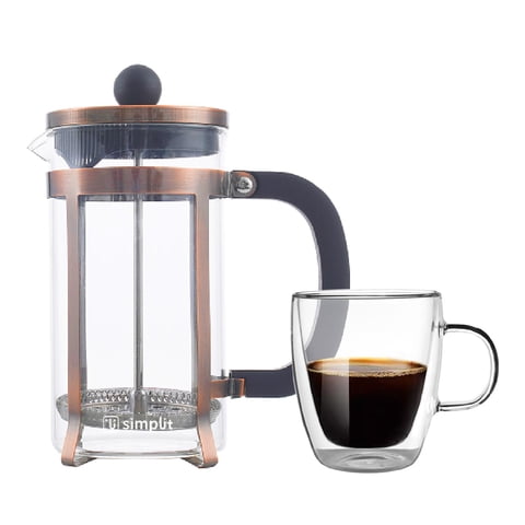 Pack Cafetera Francesa 600 Ml + Taza Vidrio 350Ml Simplit