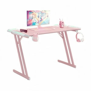 Vidita - Escritorio Gamer Rosa Con Iluminación Rgb 120Cm Videojuego