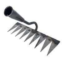 Magideal - Herramienta De De Jardinería Herramienta De Que Afloja El Suelo Manual De Rastrillo De Hierba De Suelo Manual De Rastrillo Para El Patio , 9 Dientes