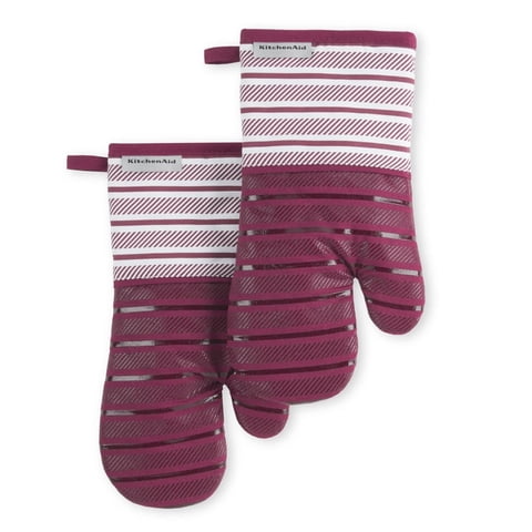 Juego De 2 Guantes De Cocina Kitchenaid Albany, Algodón, 18 X 33 Cm
