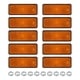 thumbnail image 1 of 10 Piezas de Reflectores Traseros Rectangulares, Reflector de Advertencia de Seguridad Amarillo, 1 of 7