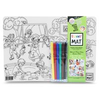 Funny Mat - Pack 2 Tapetes Reutilizables Para Colorear Princesa Y Patio De Juegos Con 6 Lápices + 3Ños ¡Nuevo En Chile!