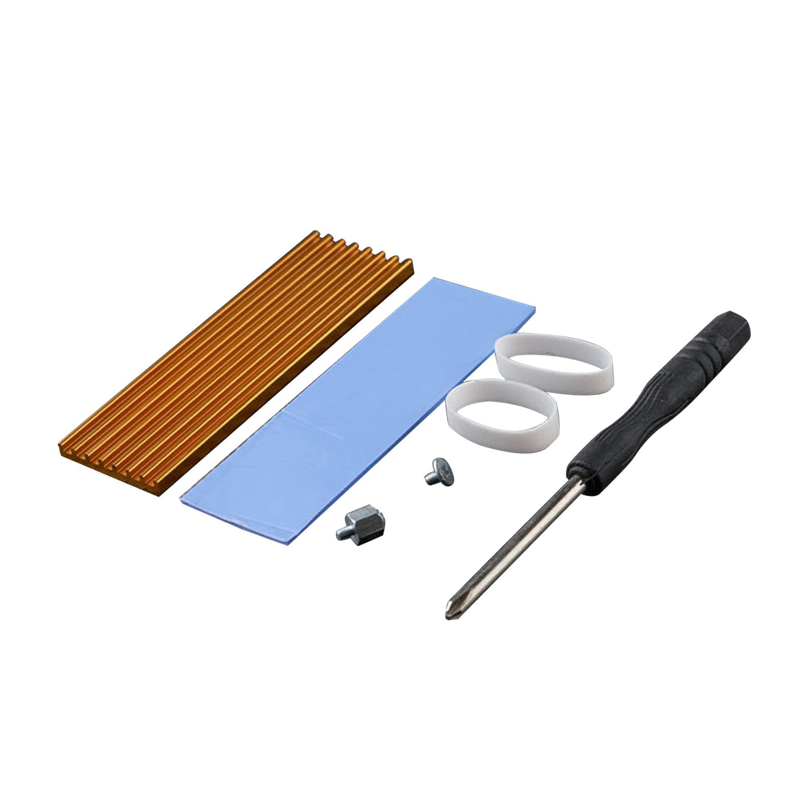 Magideal - Disipador Ssd M.2 2280, Radiador Duradero Con Almohadilla Térmica De Silicona, Fácil De Instalar, Enfriador Ligero De Aleación De Aluminio , Oro