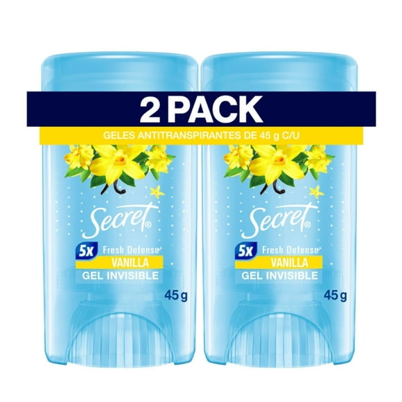 Desodorante Gel Antitranspirante Secret Vainilla Pack Mujer, g