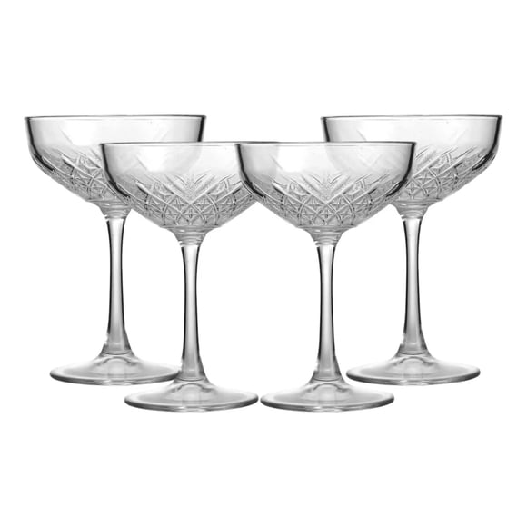 Set 4 Copas Martinis Margarita Cóctel Vidrio Tallado 240ml - Hausmann