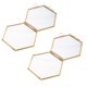 thumbnail image 1 of 2 Piezas De Pared Moderna Colgando Vidrio Hexagonal Mostrando Marco De Fotos Cobre, 1 of 5