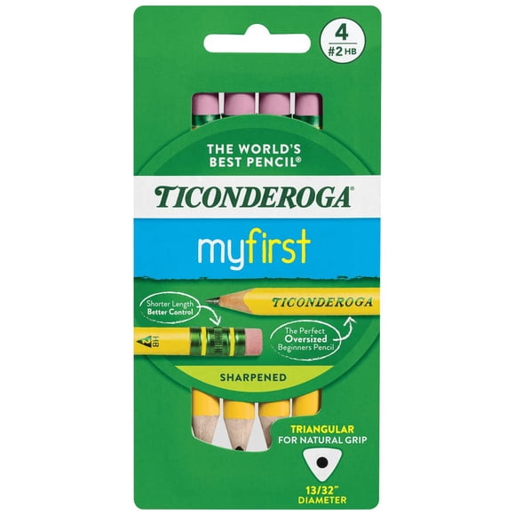 Lápices Ticonderoga My First Short Triangular #2 HB Soft 4C