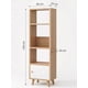 thumbnail image 2 of Librero Alto 40x24x150cm Biblioteca Multiuso Con Puerta Acanalada Y Patas Elevadas Organizador Dormitorio Sala, 2 of 6