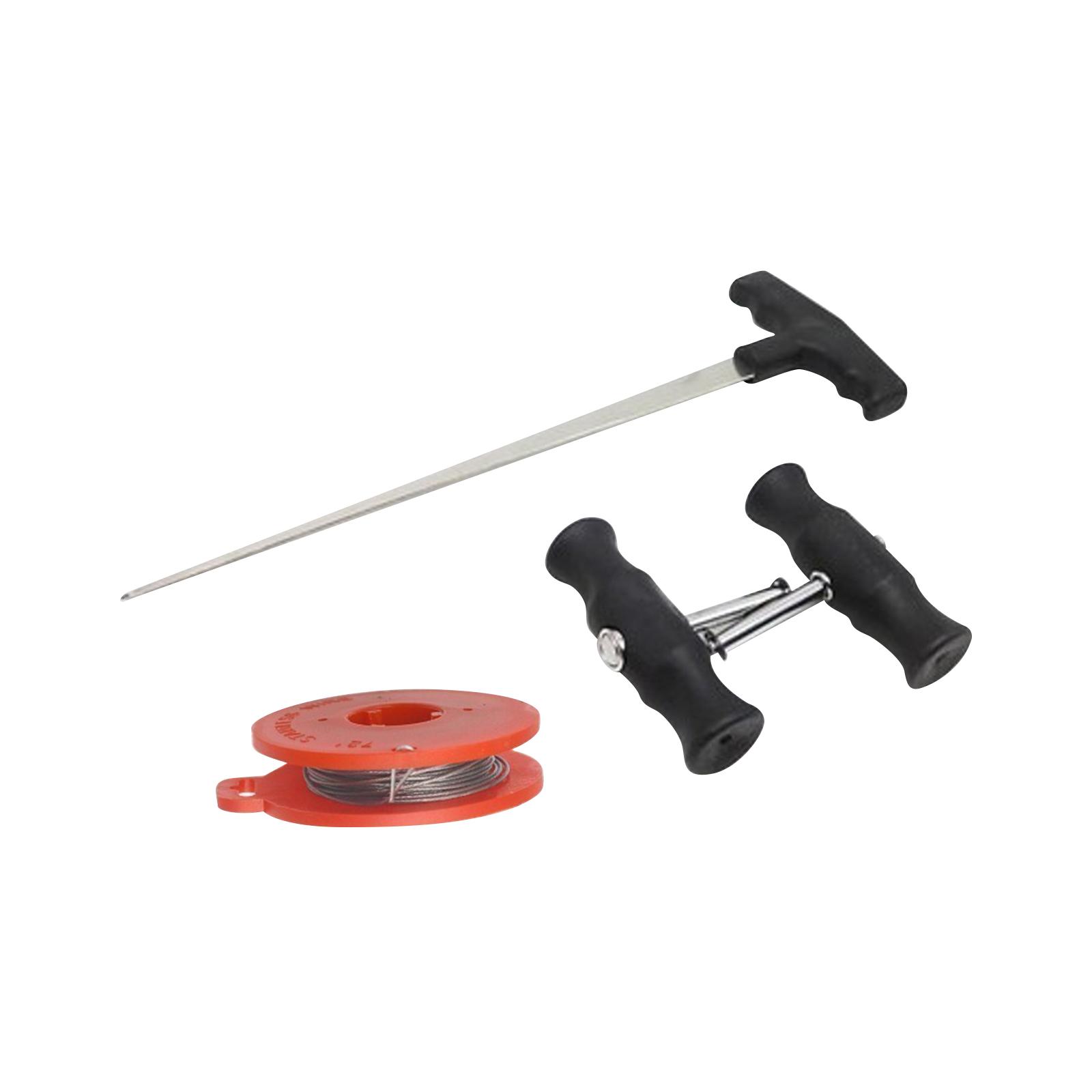 Magideal - Kits De Herramientas De Extracción De Vidrio De Parabrisas Automático Con Manijas Antideslizantes, Con Alambre De Acero, Removedor De Vidrio De Viento 4 Piezas
