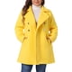 thumbnail image 1 of Abrigos de invierno de talla grande para mujer de Agnes Orinda, chaqueta de abrigo de doble botonadura, 2X amarillo, 1 of 8