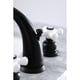 thumbnail image 3 of Grifo de baño Kingston Brass Victorian de 2 manijas negro mate, 3 of 8