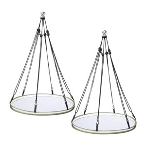 Ioensy - Bandeja Para Recoger Semillas De Pájaros Y Comedero Para Abejas, Diámetro Conveniente De 15,94 Pulgadas, Bandeja Colgante, 2 Piezas