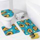 thumbnail image 4 of CatDog-theme 4-Piece Shower Curtain Set with Rugs, Waterproof Bathroom Decor Set Includes Bath Mat, U-Shaped Rug, Toilet Lid Cover and Curtain with Hooks, 4 of 6