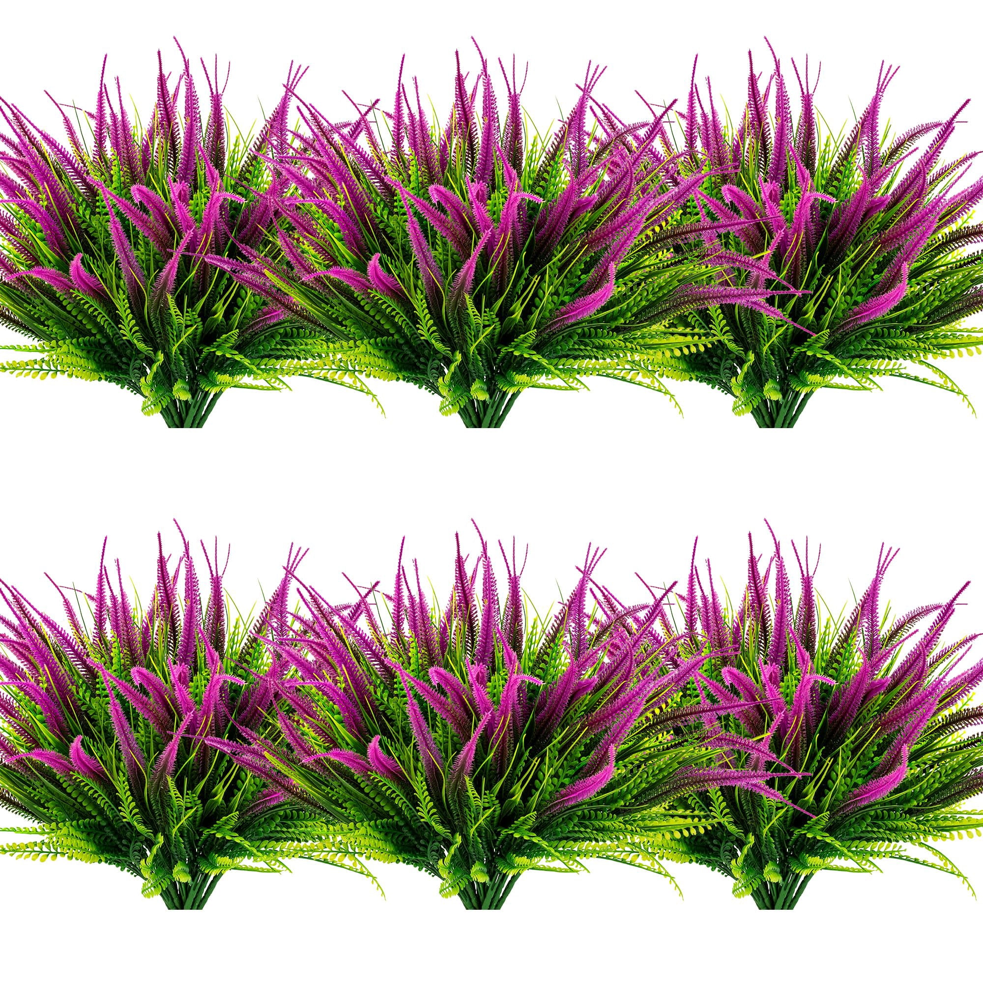 Plantas Artificiales Aumveyi, 12 Ramilletes, Resistentes A Los Rayos Uv, 46 Cm
