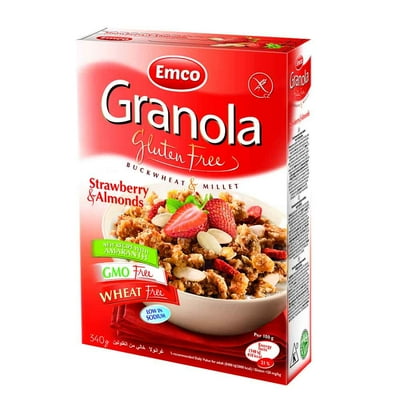 Granola Con Frutillas Y Almendras Libre De Gluten 340G 340 G Emco