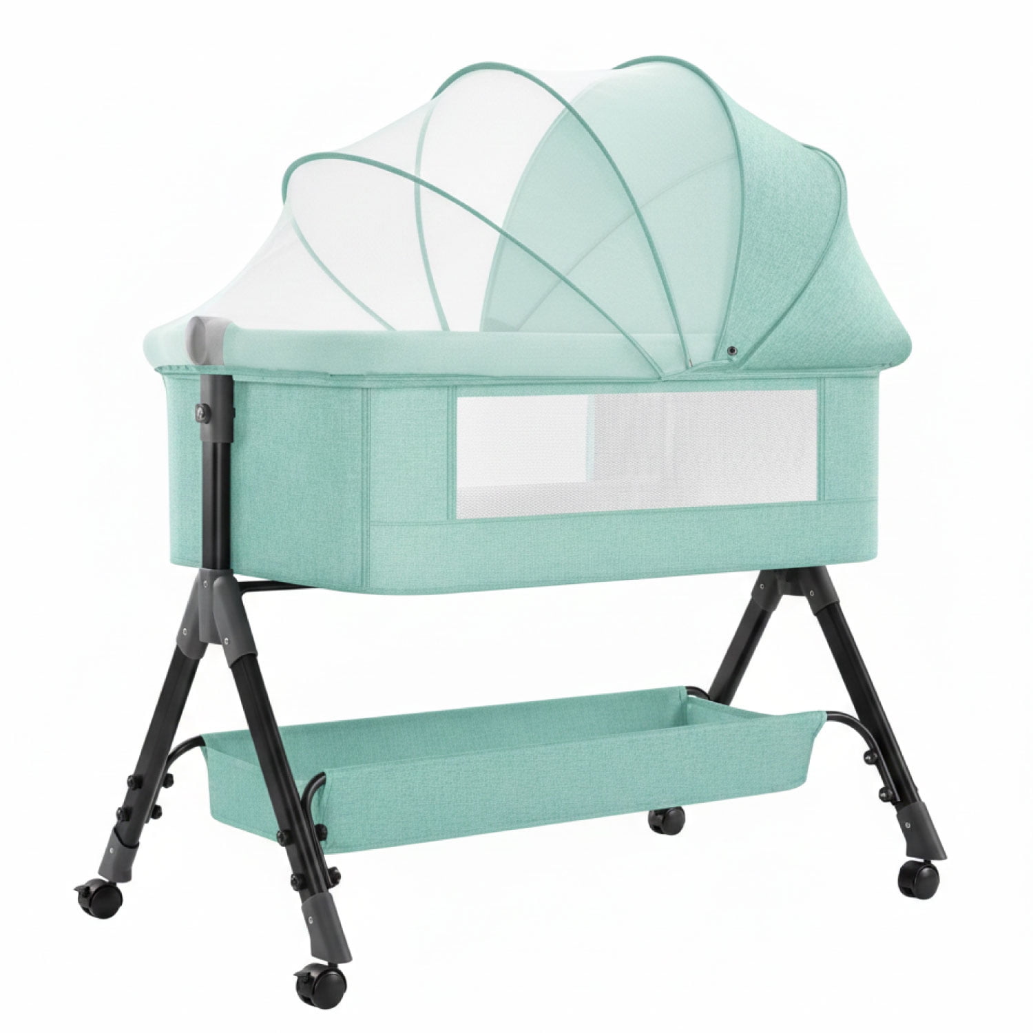 Mundo Online - Cuna Colecho Moises Bebe Altura Regulable Safe&soft Verde Agua