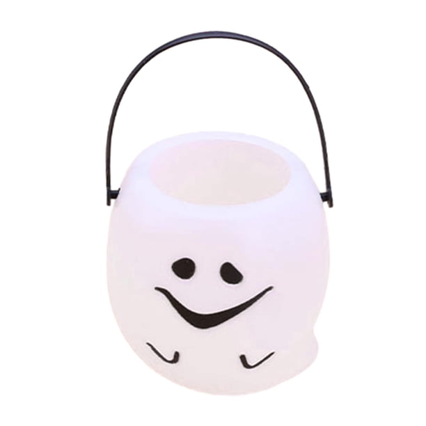 Cubo De Calabaza Cubo De Truco O Trato Para Accesorios Decoración De Mesa Regalo De Vacaciones Blanco