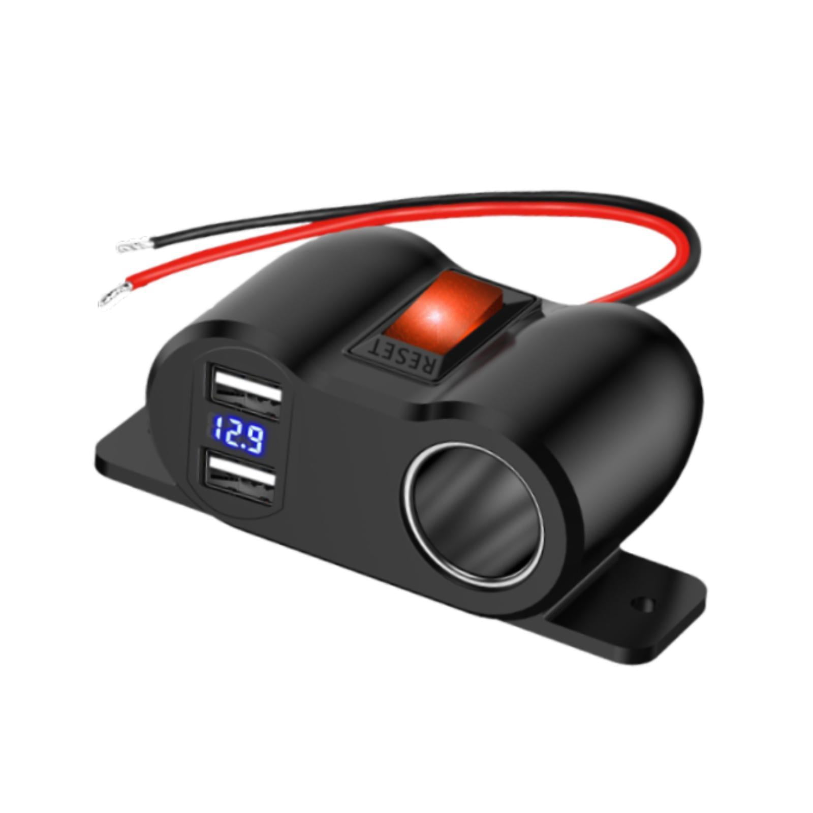 Magideal - Cargador De Coche Con Divisor De Enchufe De Encendedor De Doble Salida Usb Para Vehículos