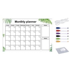 Bothyi - Etiqueta Engomada Del Calendario De Pizarra De Borrado En Seco Para Actividades Del Refrigerador Fechas Importantes Estilo F